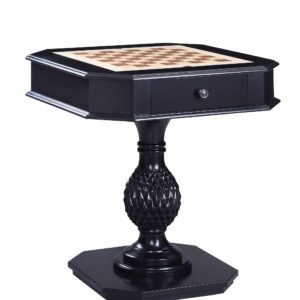 26' X 26' X 24' Marble Dark Walnut Wood End Table