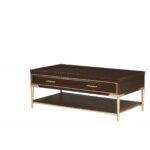 26′ X 48′ X 19′ Cherry Metal Wood Coffee Table
