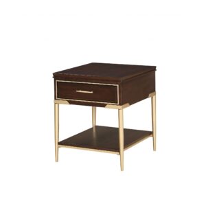 21' X 21' X 22' Mirrored Top And Chrome End Table