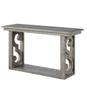 16' X 18' X 20' White Marble Wood 2Pc Pk End Table