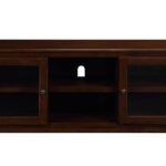 19′ X 58′ X 26′ Walnut Wood Glass (TV Stand) TV Stand