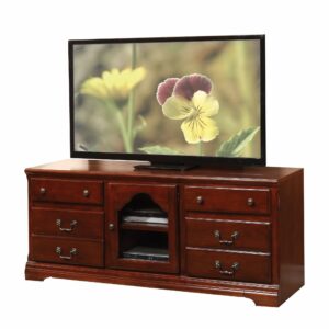 15.5" x 47.25" x 23.75" BlackGrey Top With Storage  Tv Stand