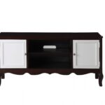 21′ X 61′ X 28′ Walnut White Wood TV Stand