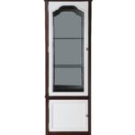 18′ X 26′ X 78′ Walnut White Wood Curio Cabinet
