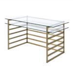 28′ X 56′ X 31′ Antique Gold Clear Glass Metal Desk