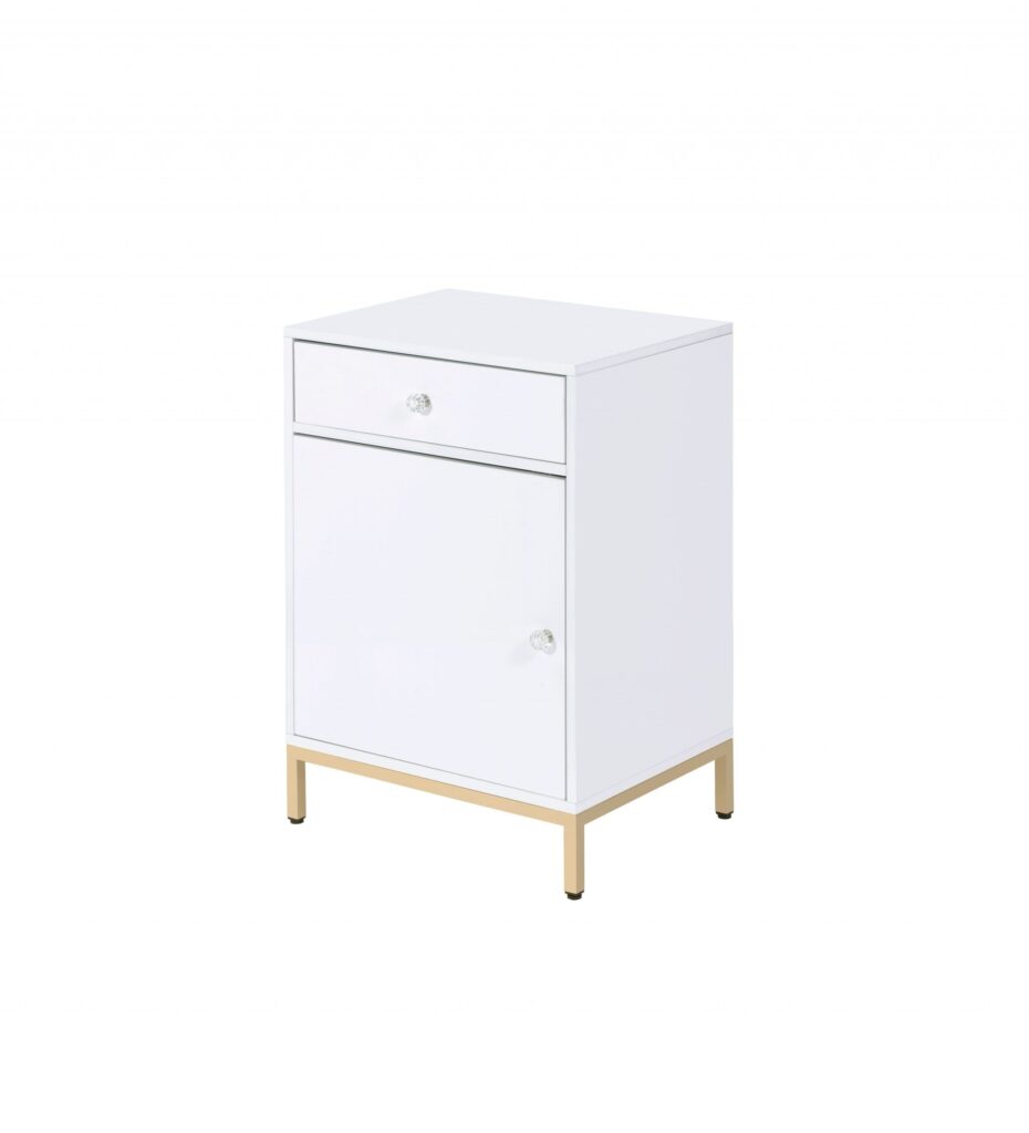 16′ X 20′ X 30′ White High Gloss Gold Metal Wood Cabinet