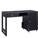 20′ X 48′ X 30′ Black Wood Veneer Desk (Convertible)