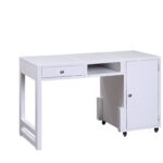 20′ X 48′ X 30′ White Wood Veneer Desk (Convertible)