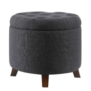 Cool Green Woven Pouf Ottoman