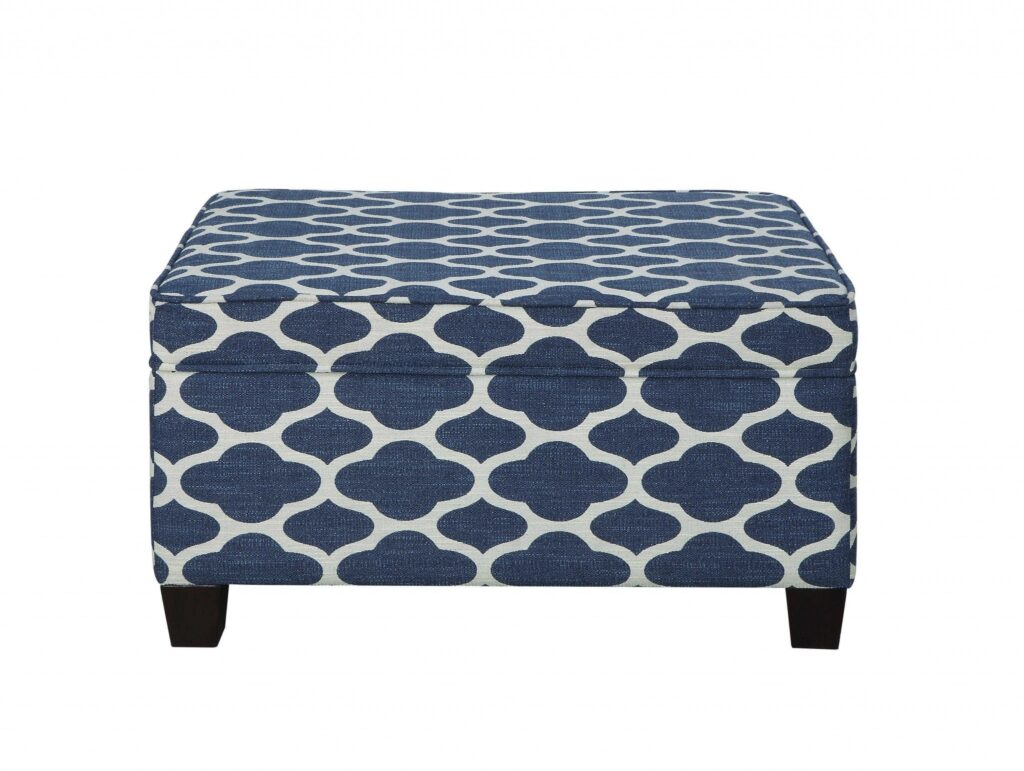 26′ X 36′ X 20′ Fabric Pattern Upholstery Wood Leg Bench wStorage