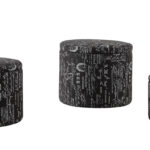 22′ X 22′ X 18′ Pattern Fabric Upholstery 3Pc Pk Ottomans wStorage