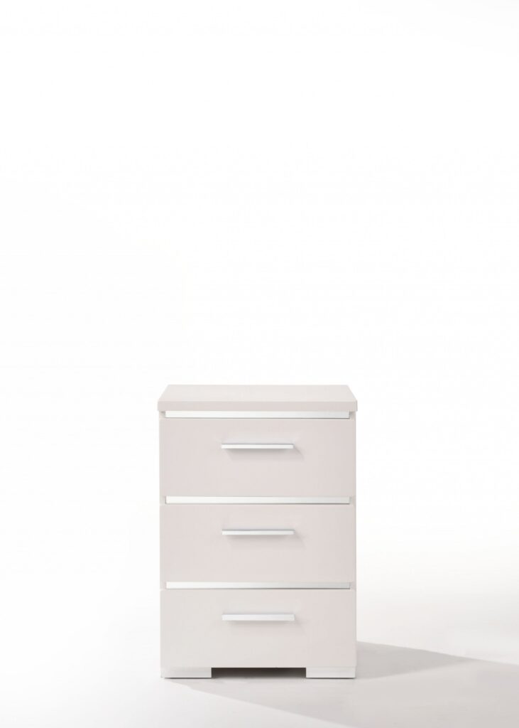 15′ X 18′ X 25′ White (High Gloss) Wood Veneer (Paper) Nightstand