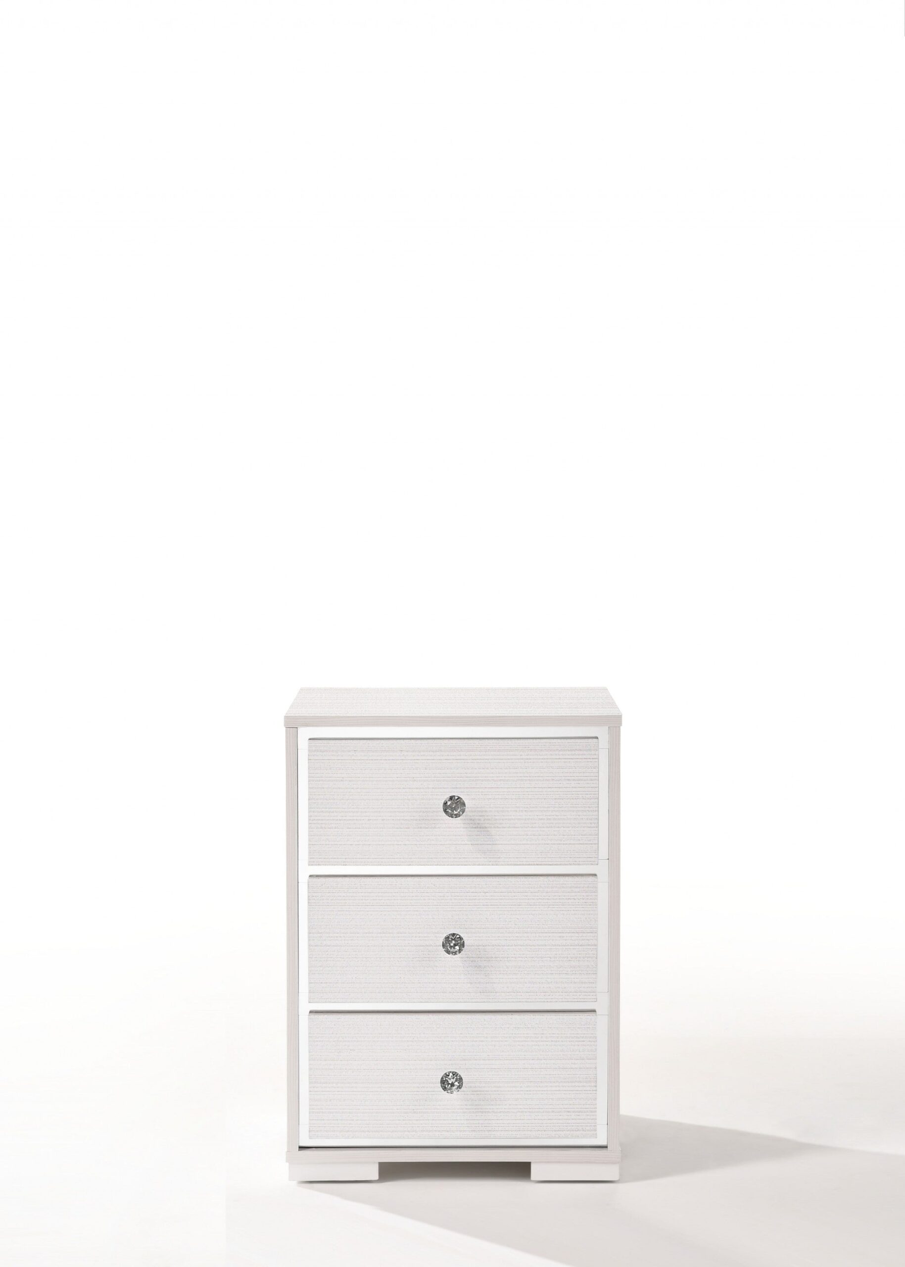 15' X 18' X 25' Cream Wood Veneer (Paper) Nightstand