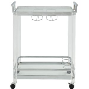 11.5" x 23.5" x 24" Dark Taupe Particle Board Laminate  Kitchen Cart