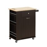 18′ X 29′ X 34′ Natural Wenge Wood Casters Kitchen Cart