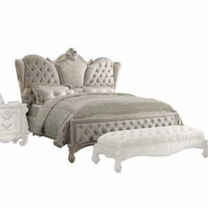 76 X 80 X 60 Gray Stainless Steel King Bed