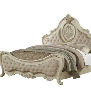 88' X 96' X 76' Cherry Oak Wood Poly Resin California King Bed