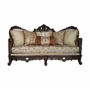 38' X 88' X 45' Fabric Walnut Upholstery Wood LegTrim Sofa w8 Pillows
