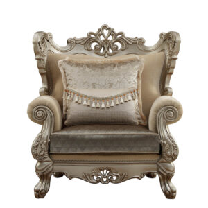 35' X 39' X 33' Red Velvet Accent Chair