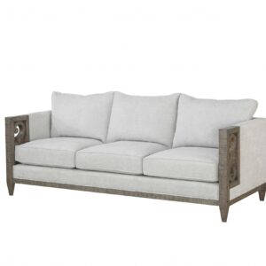 36" Contemporary Black Leather Loveseat