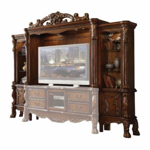 15.5" x 47.25" x 23.75" BlackGrey Top With Storage  Tv Stand