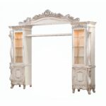 25′ X 117′ X 101′ Antique White Wood Glass Poly-Resin Entertainment Center
