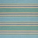 8’x10′ Ocean Blue Hand Hooked UV Treated Awning Stripes Indoor Outdoor Area Rug