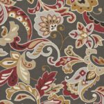 5’x8′ Taupe Hand Hooked UV Treated Floral Indoor Outdoor Area Rug