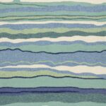 5′ x 7′ Ocean Abstract Design UV Treated Indoor Outdoor Area Rug