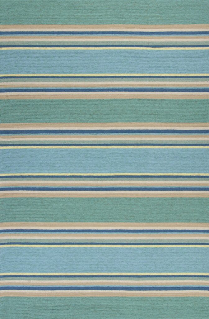 5′ x 7′ Ocean Stripes UV Treated Indoor Outdoor Area Rug