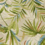 5’x8′ Sand Ivory Hand Woven UV Treated Palm Tropical Indoor Outdoor Area Rug