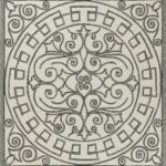 5′ x 7′ Ivory or Grey Geometric Pattern UV Treated Indoor Outdoor Area Rug