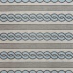 5’x7′ Ivory Spa Hand Hooked UV Treated Cable Stitch Indoor Outdoor Area Rug