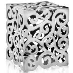 12′ x 12′ x 17 Buffed Paisley Square Stool