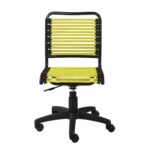 Neon Green Flat Bungie Cord Low Back Rolling Office Chair