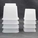 3″ 5″ or 8″ White Adjustable Bed Risers or Furniture Legs