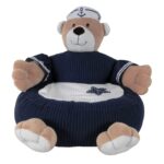 21.65″ x 21.65″ x 19.68″ WhiteBlueNavy Bear Chair
