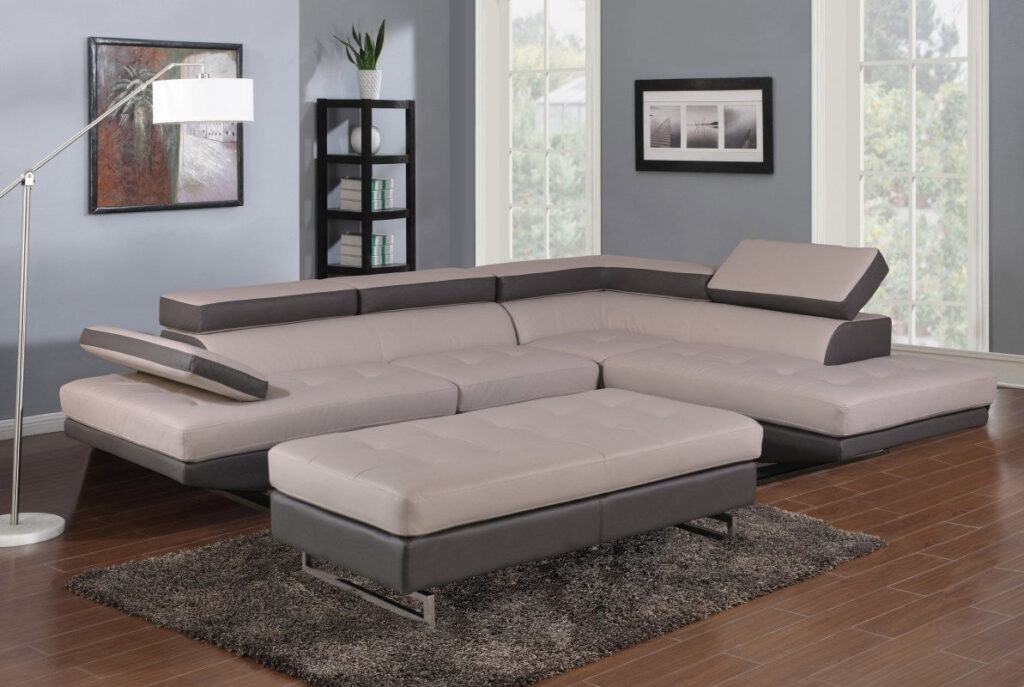 124″ X 94″ X 36″ Twoto Tone Sectional RAF