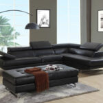 124″ X 94″ X 36″ Black Sectional RAF
