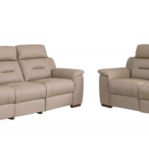 120" Modern Beige Fabric Sofa Set