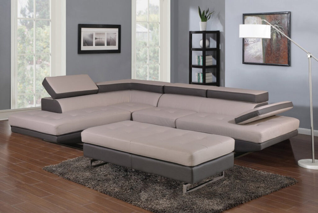 124″ X 94″ X 36″ Twoto Tone Sectional LAF