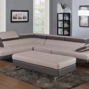 80" X 80" X 40" Dark Gray  Sectional