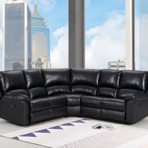 78' X 33' X 34' White Bonded Leather Reversible Sectional Sofa With 2 Pillows