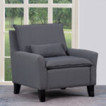 32″ X 32″ X 28 Gray Accent Chair