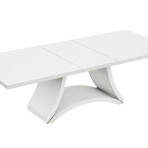Dark Wood Modern Pedestal Dining Table