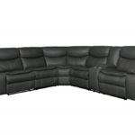92″or 106″ X 37″ X 39″ Gray  Reclining Sectional