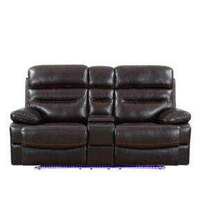 120" Classy Grey Leather Sofa Set