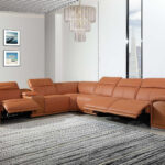 241″ X 280″ X 220.2″ Camel Power Reclining 7PC Sectional