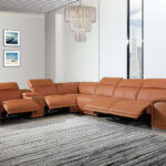 254″ X 280″ X 237.4″ Camel Power Reclining 7PC Sectional