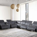 267″ X 320″ X 266.4″ Dark Grey Power Reclining 8PC Sectional